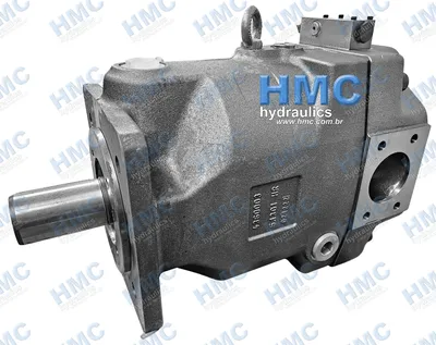 PV 180 Plus PV180R1K1T1NMMC Bomba de Pistão Axial Série PV Plus 180<br />
Modelo PV180 - Deslocamento 180,0 ml / rev<br />
Deslocamento Variável<br />
Controle Hidromecânico<br />
Interface de montagem - ISO 3019-2 160 B4 HW<br />
Tipo de eixo - Cilíndrico chavetado<br />
Tamanho do eixo - Ø 40,00 mm ISO 3019-2 G40N<br />
Velocidade - 400 rpm até 2200 rpm - 3